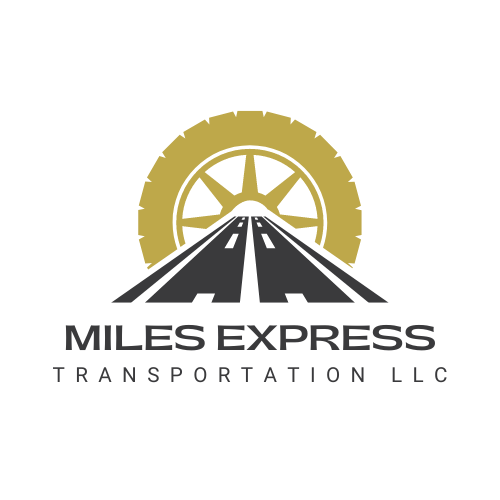 Miles express transportation logo