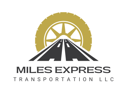 Miles express transportation logo